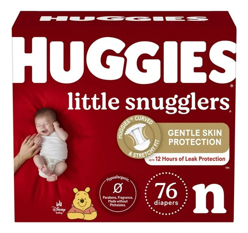 Huggies Little Snugglers Recien Nacido, 76 Unidades