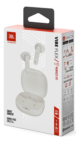 Auricular Bluetooth Jbl Wave Flex Truly True White