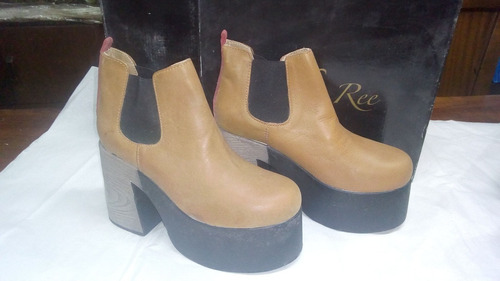 Botas Mujer Plataforma Botinetas Zapatos Botita Calzado N 38