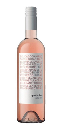 Vino Rosado Punto Final Malbec Rose Organico 750 Ml