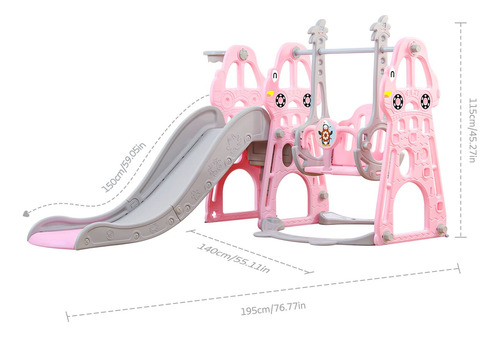 Juego De Tobogán Y Columpio Para Niños 4 En 1 Color