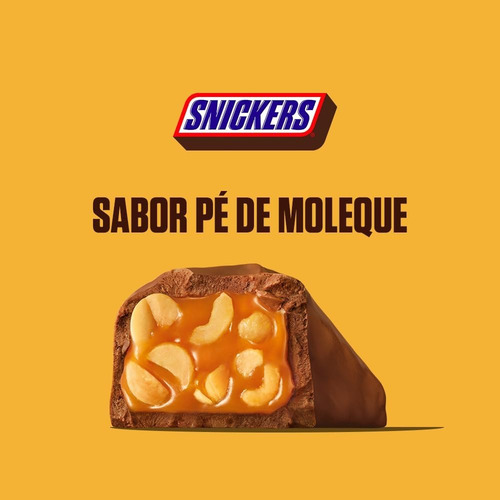 Chocolate Snickers Pé De Moleque Com 20 Unidades De 42g
