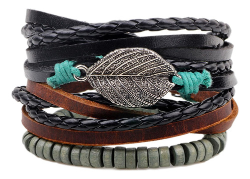 Pulsera Larga De Cuero Tiantian Para Hombres Y Mujeres, Puls