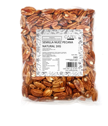 Nuez Pecana Pelada Natural 1kg