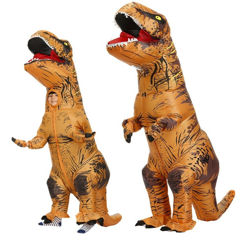 Imagen 9 de 10 de Disfraz Inflable Dinosaurio T-rex Disfraces Para Cosplays