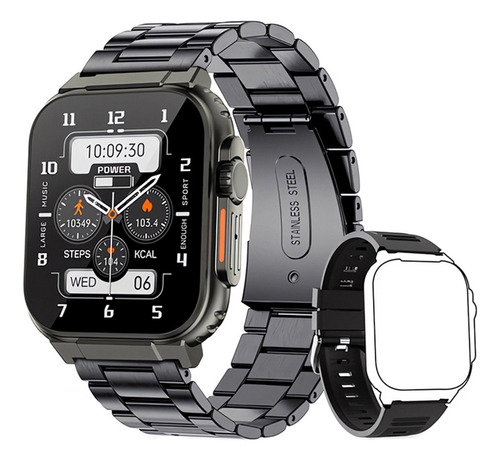 Reloj Inteligente 2 Acero Inoxidable Bluetooth Para Hombre Color De La Caja Negro Color De La Correa Negro Color Del Bisel Negro