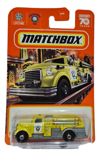 2022 Matchbox N° 60 Mbx Fire Dasher Edicion 70 Años  