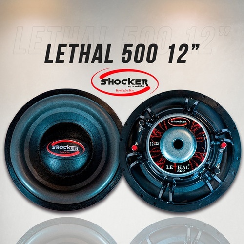 02 Falante Subwoofer Shocker 500w Rms 12pol 4+4 Bobina Dupla