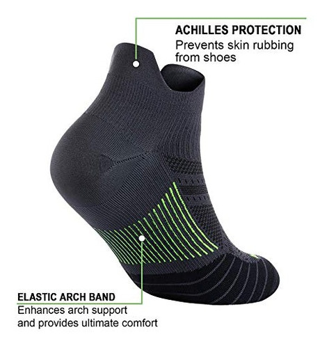 6 Pares Calcetines De Compresión Al Tobillo Unisex L-xl