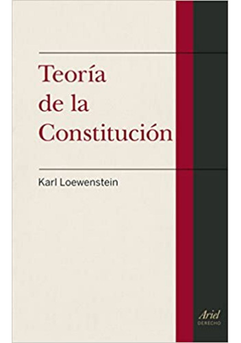 Libro Teoría De La Constitución - Karl Loewenstein