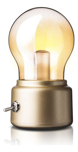 Lámpara De Escritorio Led Vintage: Luz Nocturna Retro Con Vi