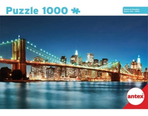 Imagen 1 de 3 de Puzzle Puente Brooklyn Nueva York 1000 Piezas - Antex 3061
