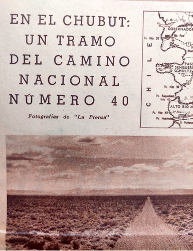 Chubut Ruta Nacional 40 En 1946 Gobernador Costa Patagonia