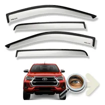 Comprar Deflectores Ventana Hilux 2016+ Import Grisplata Tuningchrom