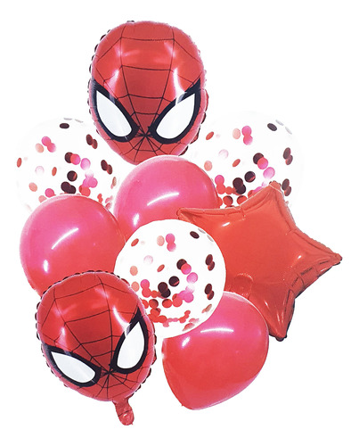 Kit Bouquet Globo Spiderman Hombre Araña Feliz Cumpleaños