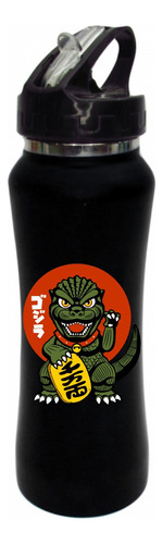 Termo Pitillo Godzilla Monster Botilito Negro 650ml