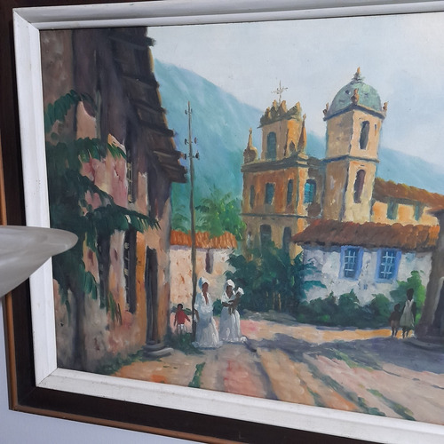 Imagem 3 de 7 de Quadro Rodolfo Tarallo Óleo 100 Cm X 50 Cm. Pintor Uruguaio