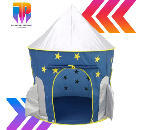 Carpa Didáctica Modelo Cohete Espacial Azul 