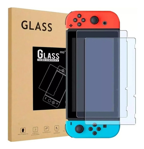 Imagen 2 de 4 de Pack X2 Lamina Mica Vidrio Templado Nintendo Switch