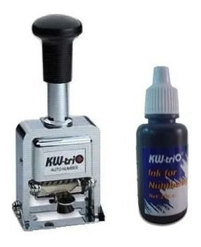 Numerador C/6 Dígitos 7 Funções Automático Metálico -kw-trio Cor do exterior Prateado