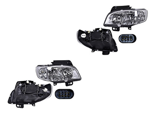 2) Faros Delanteros Depo Derby Volkswagen 2005-2006