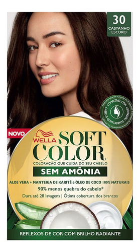 Coloração Soft Color Sem Amônia ( Clique E Escolha ) Wxz Cor 30 Castanho Escuro