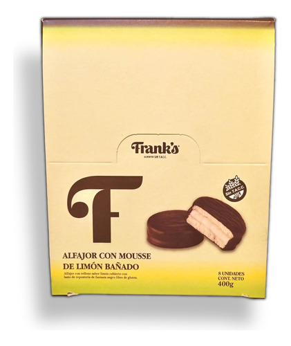 Alfajor Franks Choco C/limon Pack 8un +barata La Golosineria