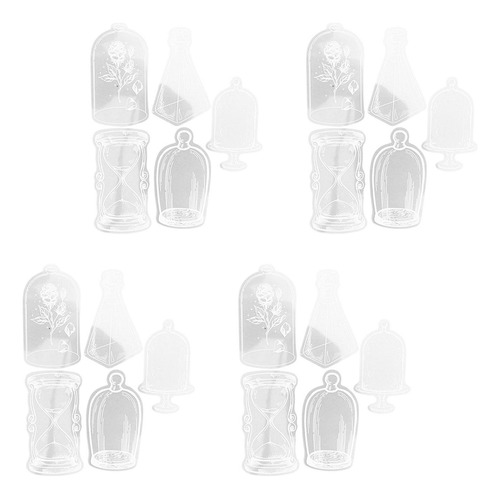2 X 20x Marcapáginas De Flores Secas Transparentes, Clips