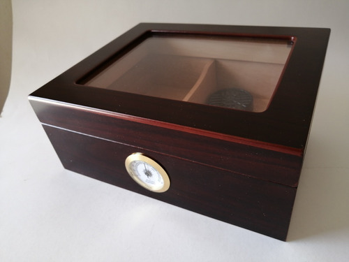 Humidor Para Puros Cedro 50 Puros Capri Glass Top