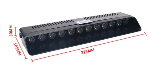 Luz Led Policial / Rojo Azul Estroboscopica / 18 Funciones