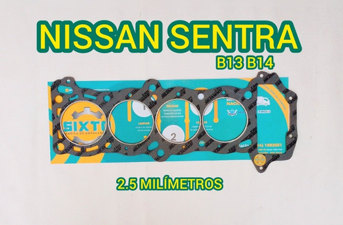 Empacadura Nissan Sentra B13 B14 16v Sobre Medida 2.5 Mm