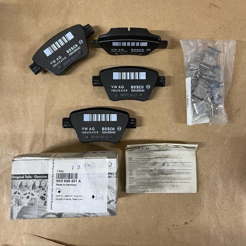 Jogo Pastilha Freio Traseiro Original Golf Mk6 Jetta Audi A3