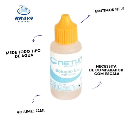 Reagente Vermelho Fenol Medição Teste Ph - Netuno 22ml