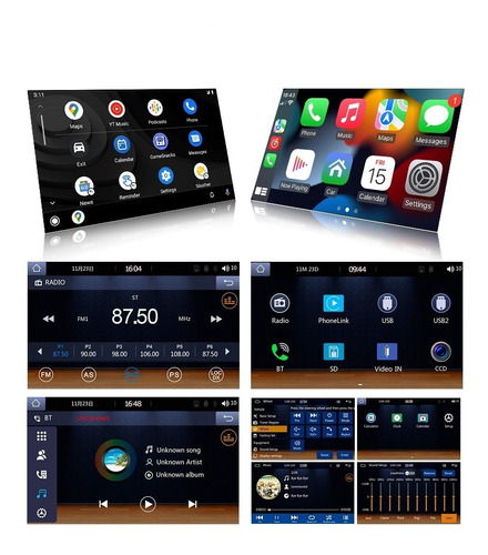 Auto Estereo Pantalla Carplay Android Con Bt Gps