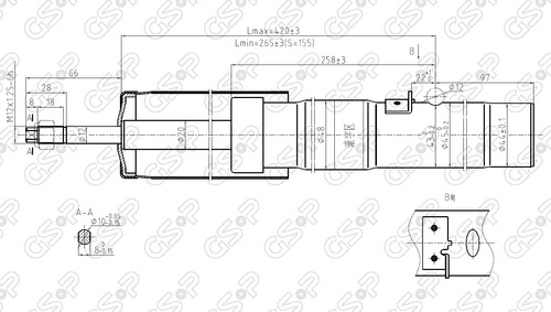 Amortiguador Trasero Corven+ Subaru J12 89-93