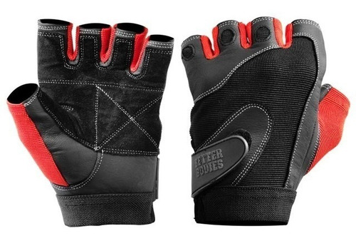 Pro Lifting Gloves Black/red  Talla M, Bb Guante Para Pesas