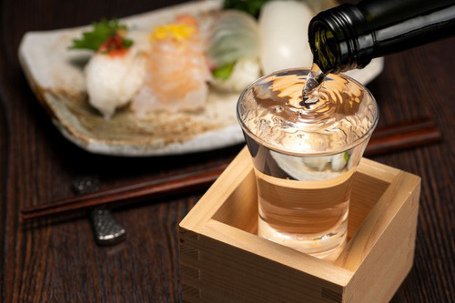 Vaso Madera Para Sake Masu Japones