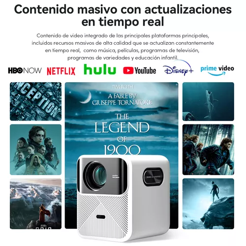 Proyector portátil wanbo x5/ 1100 lúmenes/ full hd/ hdmi/ bluetooth/ wifi/  blanco