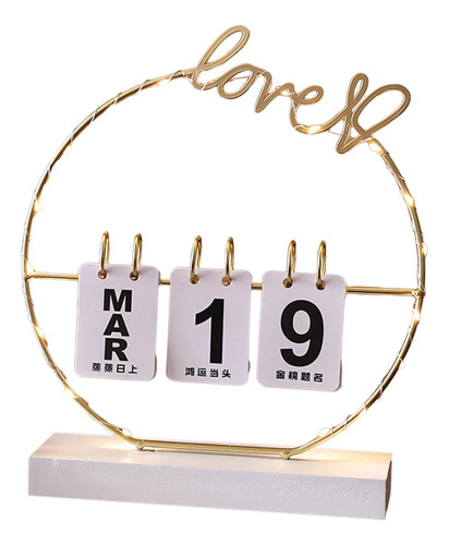 Calendario Decorativo De Mesa San Valentín I Love Base 1