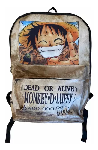 Mochila One Piece Wanted Luffy Otaku Anime Store Gastovic