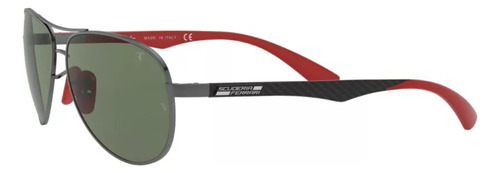 Lentes De Sol Rb8313 Aviator Carbono Scuderia Ferrari F00171 Clásico Negro Verde Oscuro Negro Negro