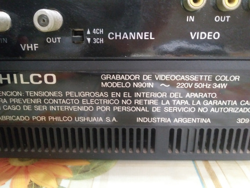 Video Cassetera Grabadora Philco