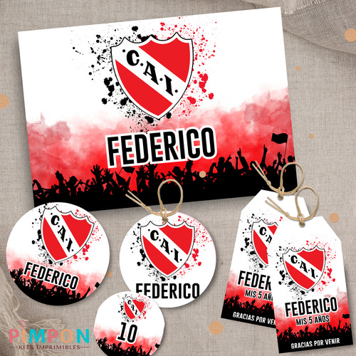 Kit Imprimible Club Atletico Independiente - Personalizado