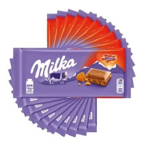 Kit C/ 10 Un. Chocolate Milka Daim 100g -  Importado