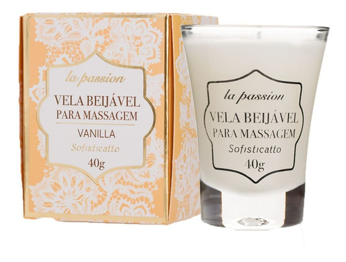 Vela Para Massagem Corporal Relaxante Beijável Aroma Vanilla