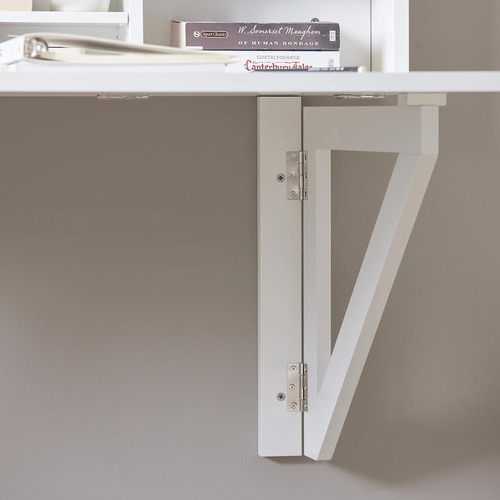 Escritorio De Pared Plegable Multifuncional Para Computadora Blanco
