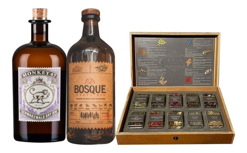 Gin Monkey 47 + Gin Bosque Craft + Estuche Mixologia Kaia