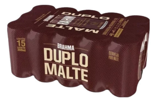 Cerveja Pilsen Duplo Malte Brahma Lata 269ml Com 15 Unidades