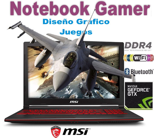 Notebook Gamer Msi Gl63 8rc Gtx1050 4gb I5 8va Gen 12 Cuotas