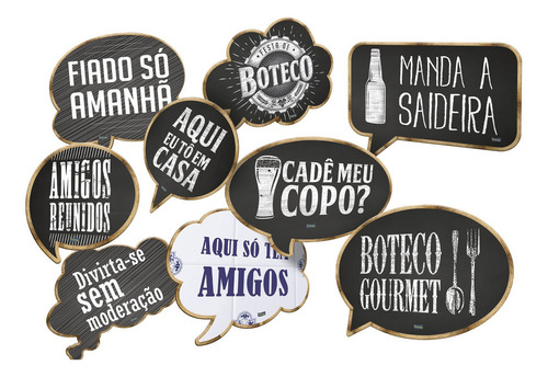 Imagem 1 de 2 de Boteco Kit Placas Festa Aniversario